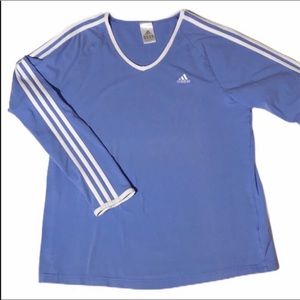 Adidas Long Sleeve 3 Stripe Long Sleeve Top XL